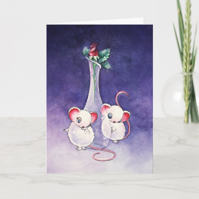 Mice with a Rose Card (Front)
