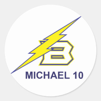 MICHAEL 10 CLASSIC ROUND STICKER