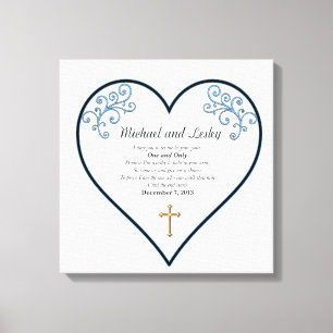 Michael and Lesley Wedding Gift Canvas Print