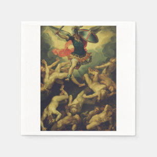 Michael and the fallen angels by Giuseppe Cesari Napkin