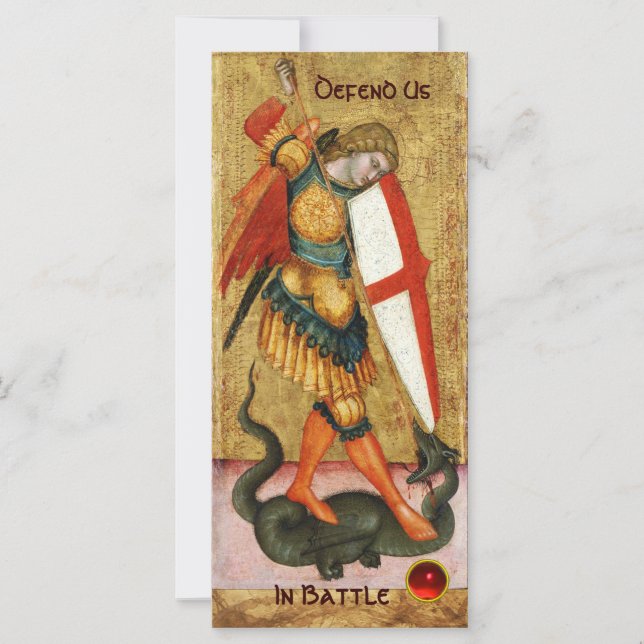 Michael Archangel and Dragon Sienese Prayer (Front)