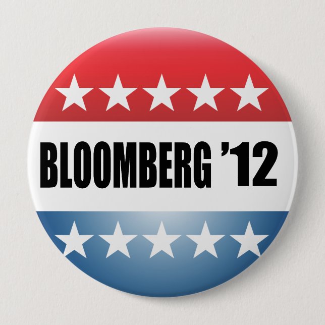 MICHAEL BLOOMBERG 10 CM ROUND BADGE (Front)