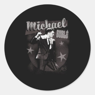 Michael Bublã© On The Mic Style Classic Round Sticker