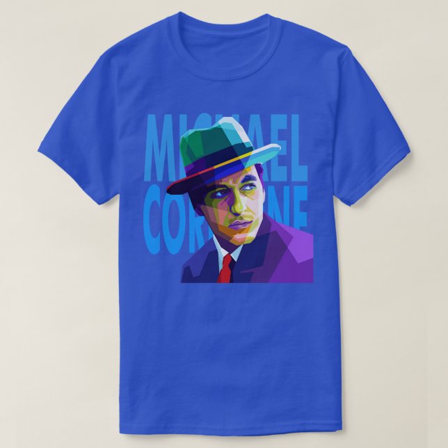 Michael Corleone Blue Text T-Shirt (Design Front)