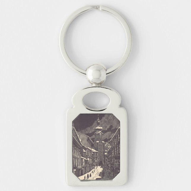 Michael Gate in Bratislava Medieval Tower Key Ring (Front)