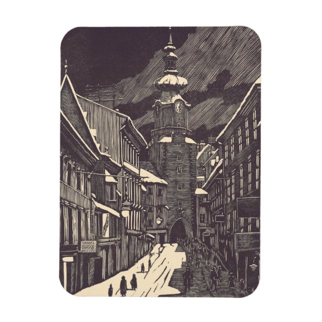 Michael Gate in Bratislava Medieval Tower Magnet (Vertical)