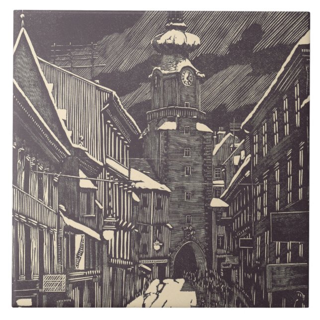 Michael Gate in Bratislava Medieval Tower Tile (Front)