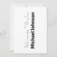 Michael Johnson Name with Hieroglyphs Art