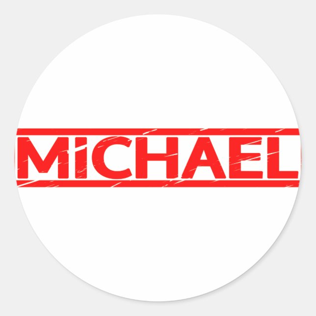 Michael Stamp Classic Round Sticker (Front)