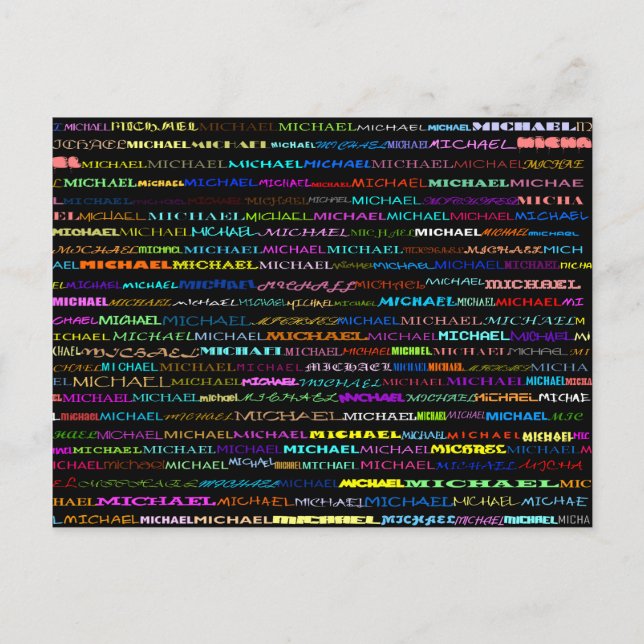 Michael Text Design I Postcard (Front)