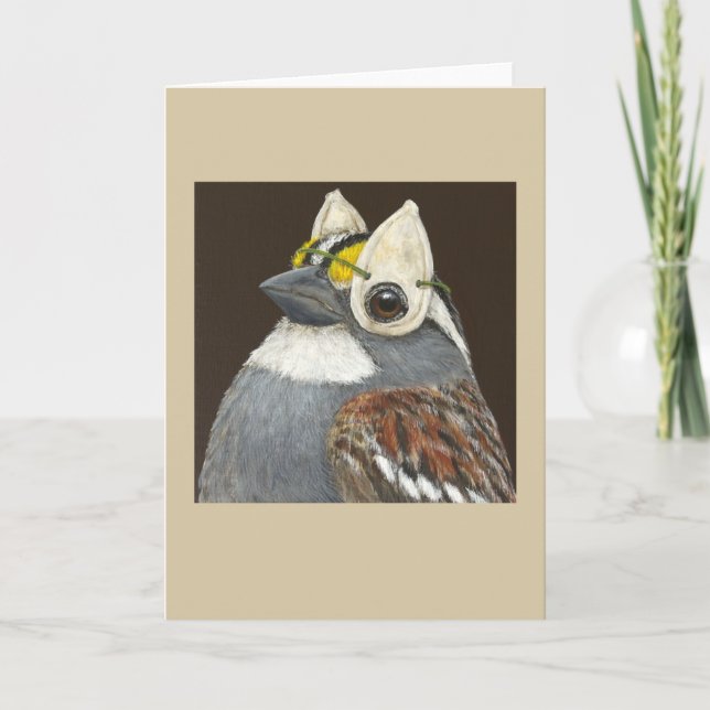 Michael the white throated sparrow card (Front)