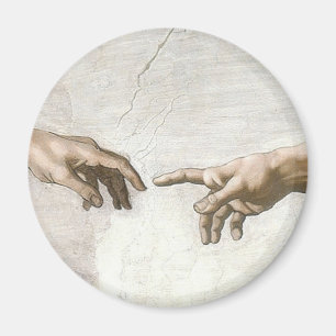 Michaelangelo Hands Creation Adam God Magnet