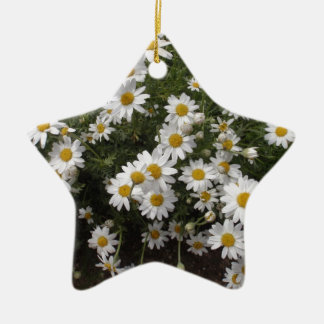 Michaelmas Daisies Ceramic Tree Decoration