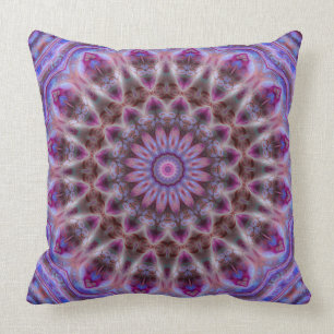 Michaelmas Daisy Luxe Mandala Pillow
