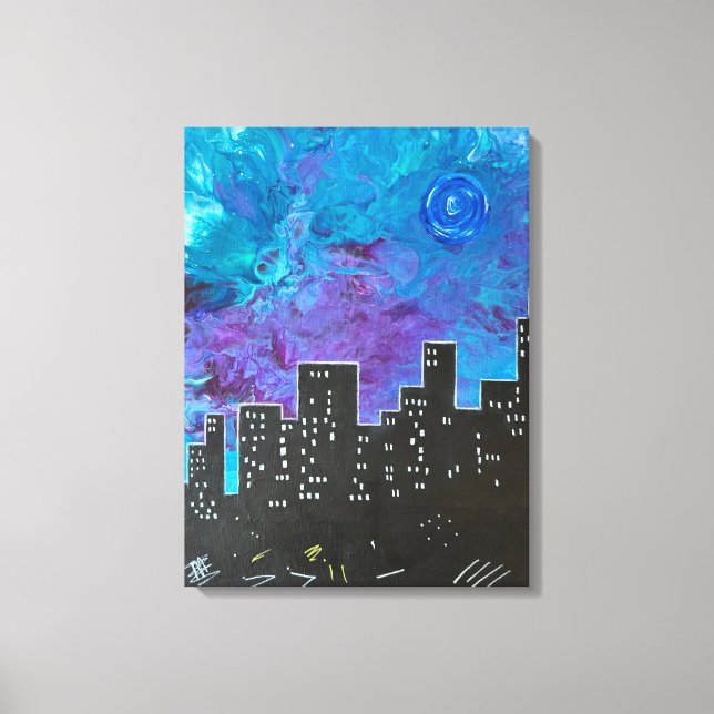 Michael's City Scape Canvas Print (Front)