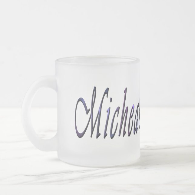 Micheal, Name, Logo, Frosted Beer Mug (Left)