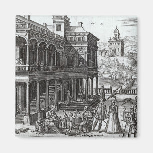 Michel de Nostradame being consulted Magnet