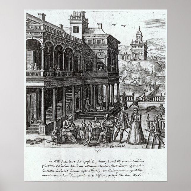 Michel de Nostradame  being consulted Poster (Front)