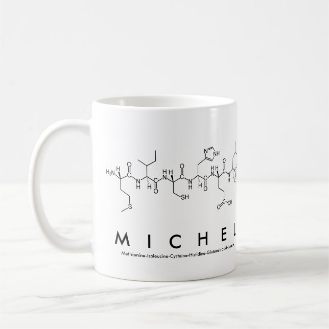 Michel peptide name mug (Left)