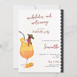 Micheladas & Matrimony Mexican Fiesta Bachelorette Invitation