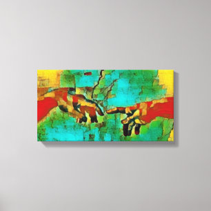 Michelangelo Abstract Creation of Adam (Colourful) Canvas Print