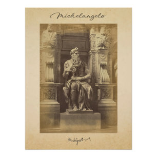 Michelangelo Artist Renaissance Moses Poster