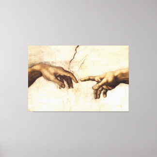 Michelangelo Buonarroti - Hand of God The Creation Canvas Print