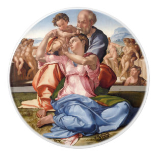 Michelangelo Buonarroti's Doni Tondo Ceramic Knob