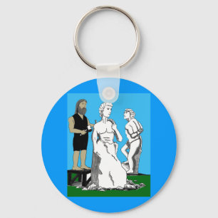 Michelangelo Carving David Key Ring