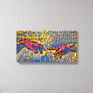 Michelangelo Creation of Adam Abstract & Colourful Canvas Print