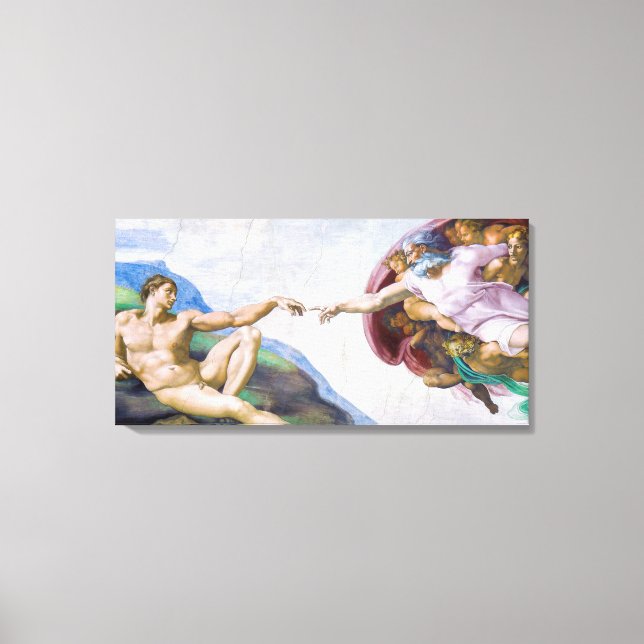 Michelangelo - Creation of Adam Isolated Canvas Print (Front)