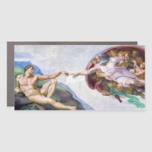 Michelangelo - Creation of Adam Isolated Car Magnet