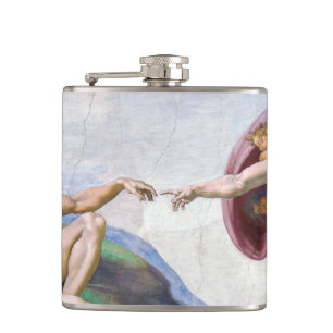 Michelangelo - Creation of Adam Isolated Hip Flask