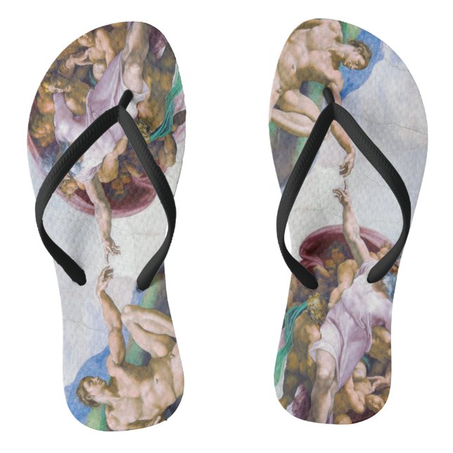 Michelangelo - Creation of Adam Isolated Jandals (Footbed)