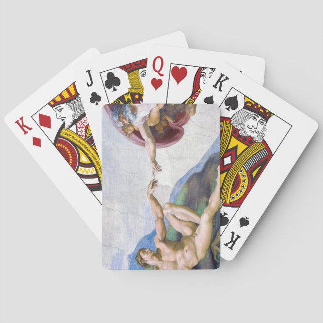 Michelangelo - Creation of Adam Isolated Playing Cards (Back)