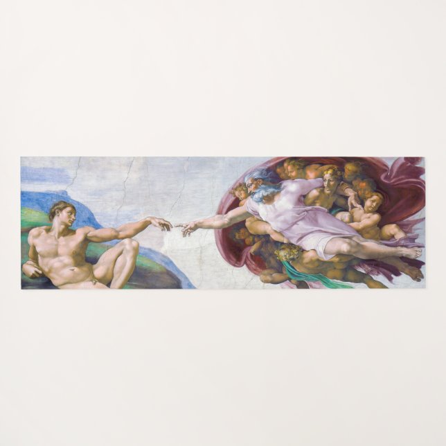 Michelangelo - Creation of Adam Isolated Yoga Mat (Back (Horizontal))