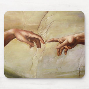 Michelangelo Creation of Adam Sistine Chapel Mouse Pad