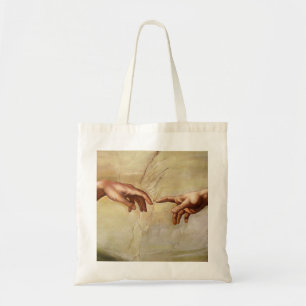 Michelangelo Creation of Adam Sistine Chapel Tote Bag