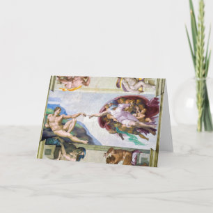 Michelangelo - Creation of Adam, Sistine Chapel's Card