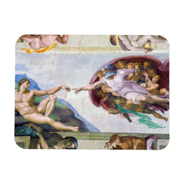 Michelangelo - Creation of Adam, Sistine Chapel's Magnet (Horizontal)