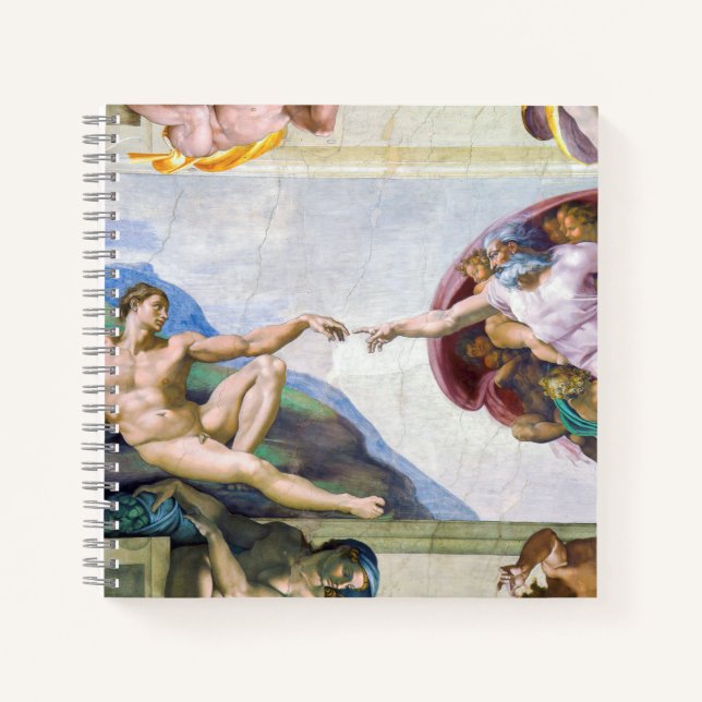 Michelangelo - Creation of Adam, Sistine Chapel's Notebook (Front)
