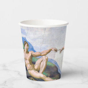 Michelangelo - Creation of Adam, Sistine Chapel's Paper Cups