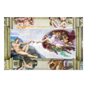 Michelangelo - Creation of Adam, Sistine Chapel's Photo Print