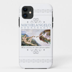 Michelangelo Creation of Man Painting with Quote Case-Mate iPhone Case