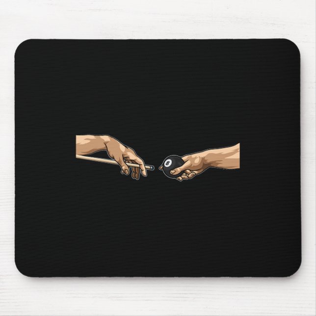 Michelangelo Hands Creation Of Adam Pool Billiards Mouse Pad (Front)