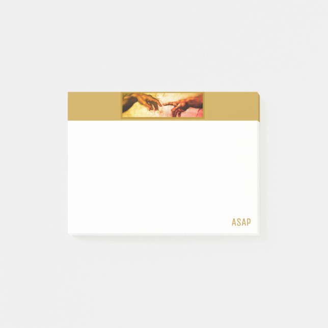 Michelangelo Hands Vintage Art ASAP Post-it Notes (Front)