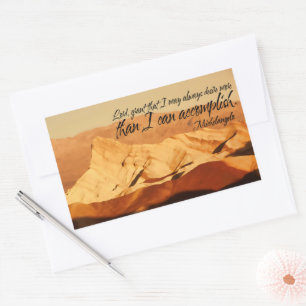 Michelangelo Inspirational Quote "Lord, grant" Rectangular Sticker