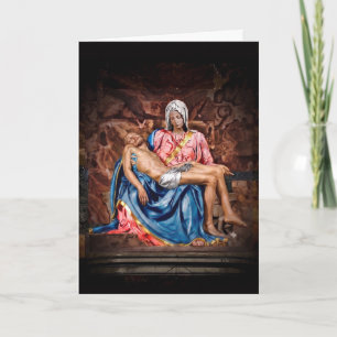 MICHELANGELO PIETA (reworked) Holiday Card