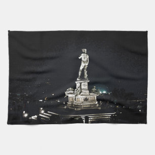 Michelangelo square tea towel