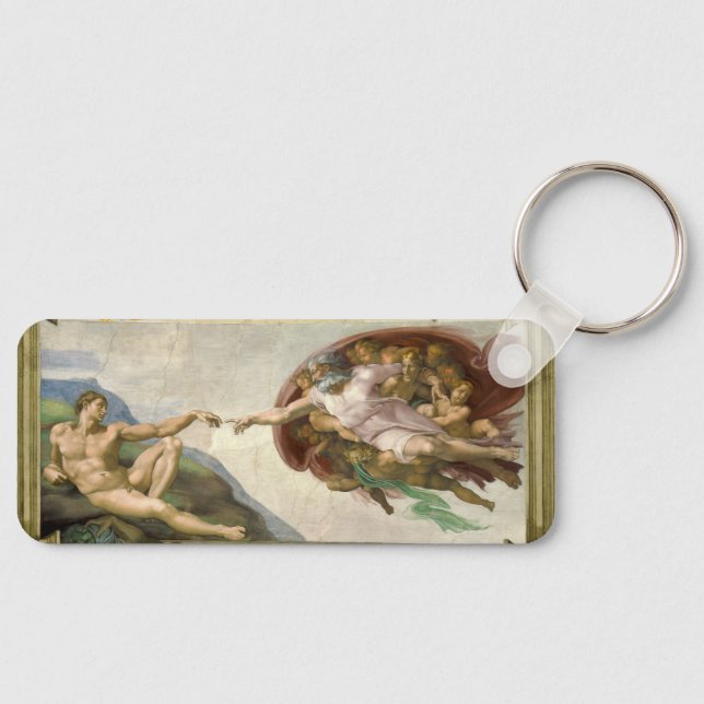 Michelangelo's Creation of Man (Creation of Adam) Key Ring (Front)